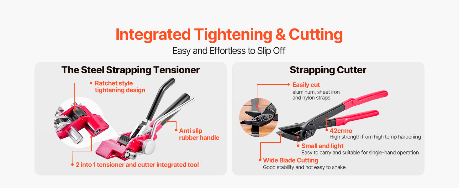 Steel Banding Strapping Kit with Tensioner, Cutter & 200/400ft रोल
