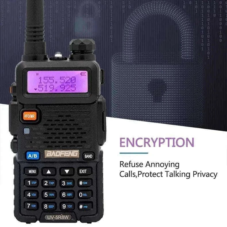 BaoFeng UV-5R 8W Dual-Band Walkie Talkie Radio-2X 8W-H-771-MIC-C / US