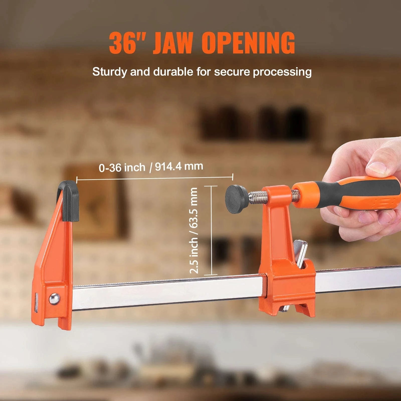 Bar Clamps for Woodworking 2-Pack 36-Inch Clamp Spreader-36in-2pcs / United States