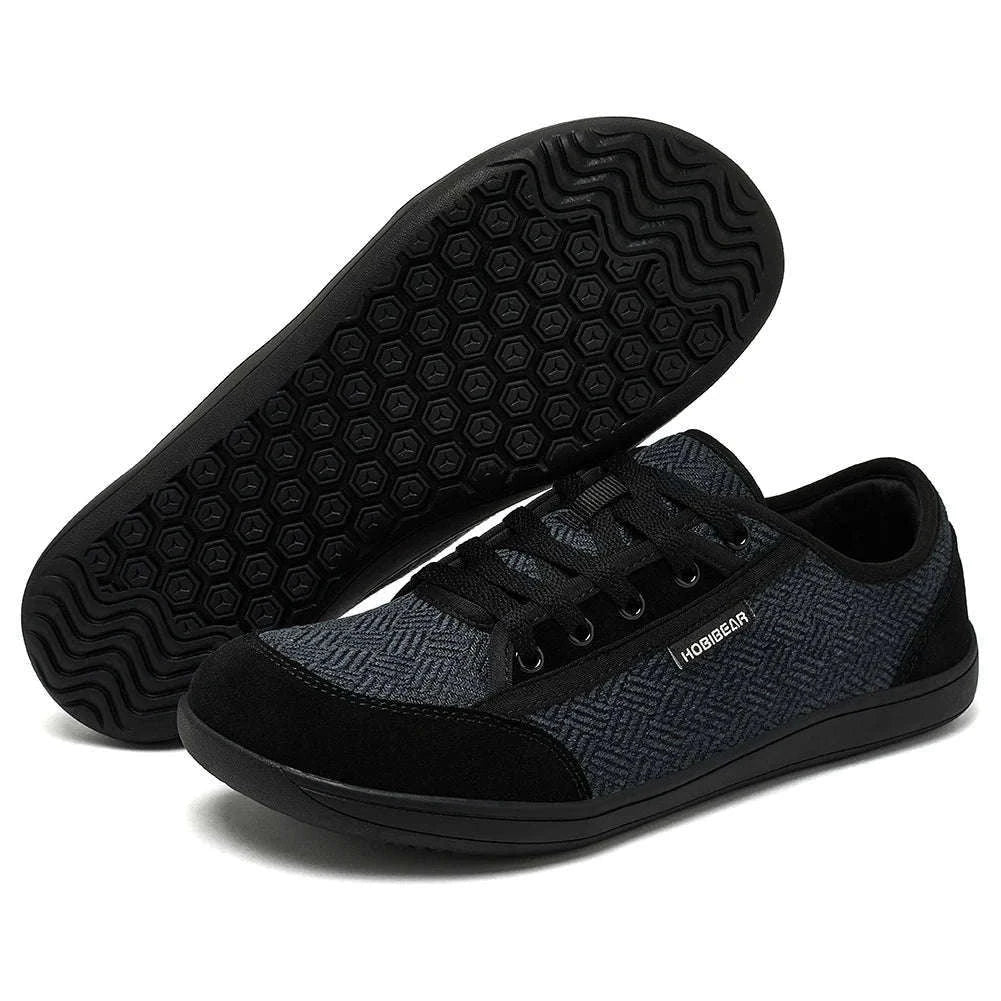 Barefoot Shoes Wide Toe Zero Drop Casual Sneakers-Gray / 41