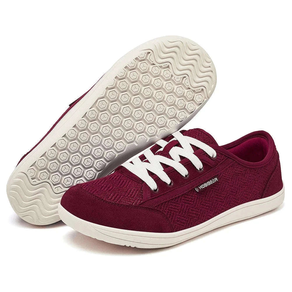 Barefoot Shoes Wide Toe Zero Drop Casual Sneakers-Gray / 41
