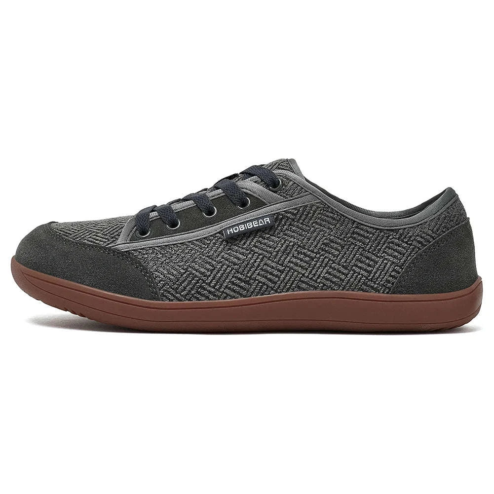Barefoot Shoes Wide Toe Zero Drop Casual Sneakers-Gray / 41