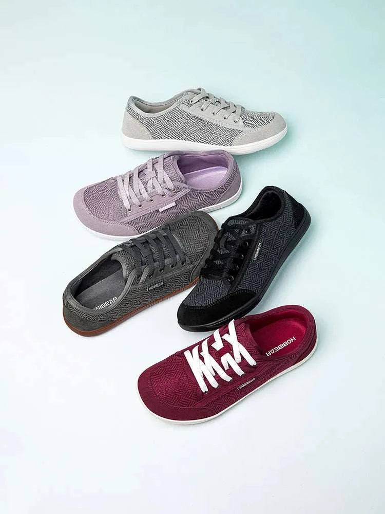 Barefoot Shoes Wide Toe Zero Drop Casual Sneakers-Gray / 41