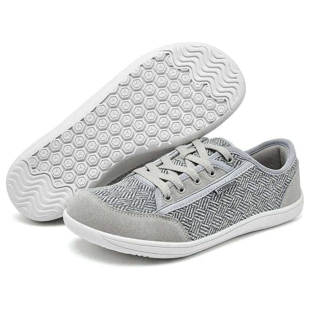 Barefoot Shoes Wide Toe Zero Drop Casual Sneakers-Gray / 41