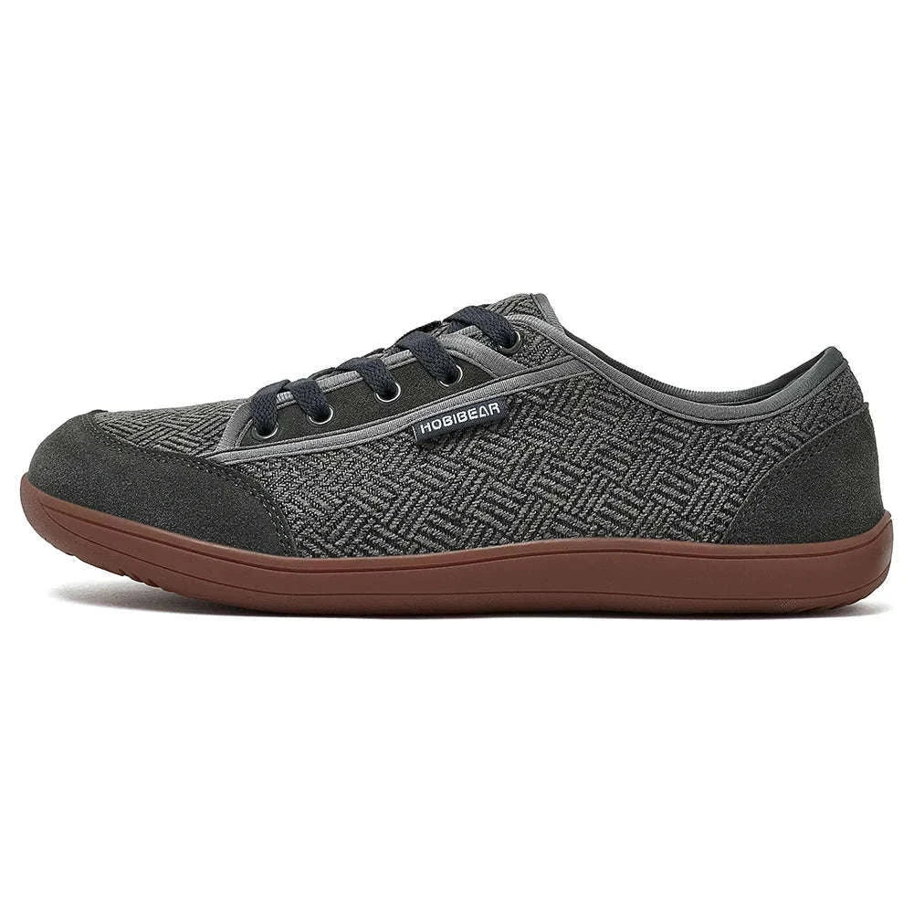 Barefoot Shoes Wide Toe Zero Drop Casual Sneakers-Gray / 41