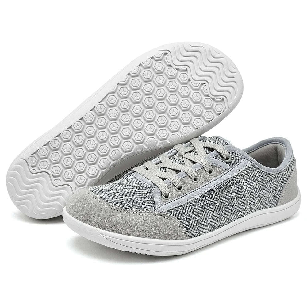Barefoot Shoes Wide Toe Zero Drop Casual Sneakers-Gray / 41