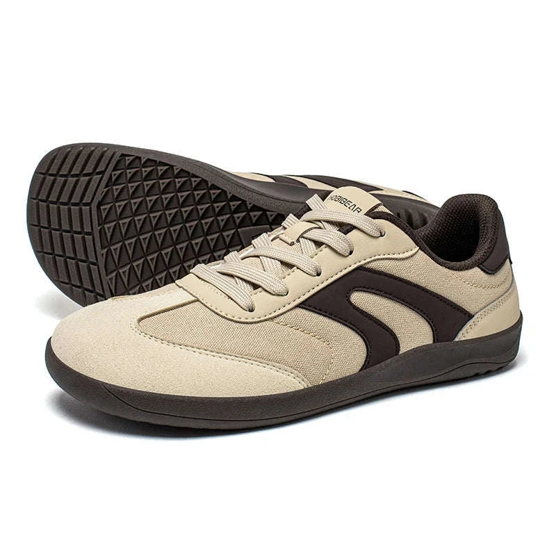 Barefoot Wide Toe Sneakers Unisex Zero Drop Minimalist Canvas Shoes-Black / 38