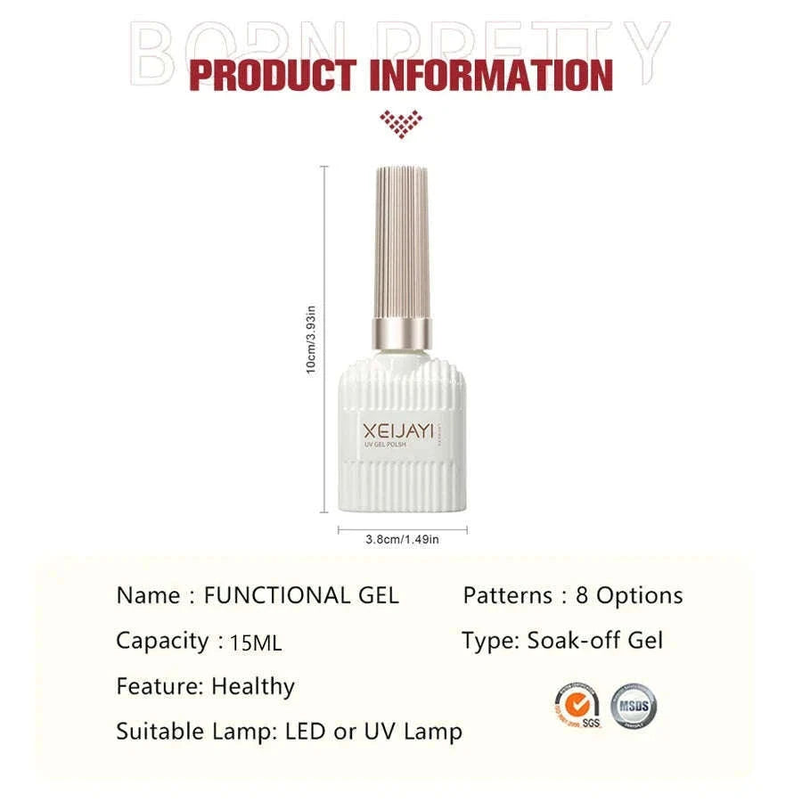 Base Coat & Top Coat Nail Reinforcement Gel for Lasting Shine-2set Base Coat
