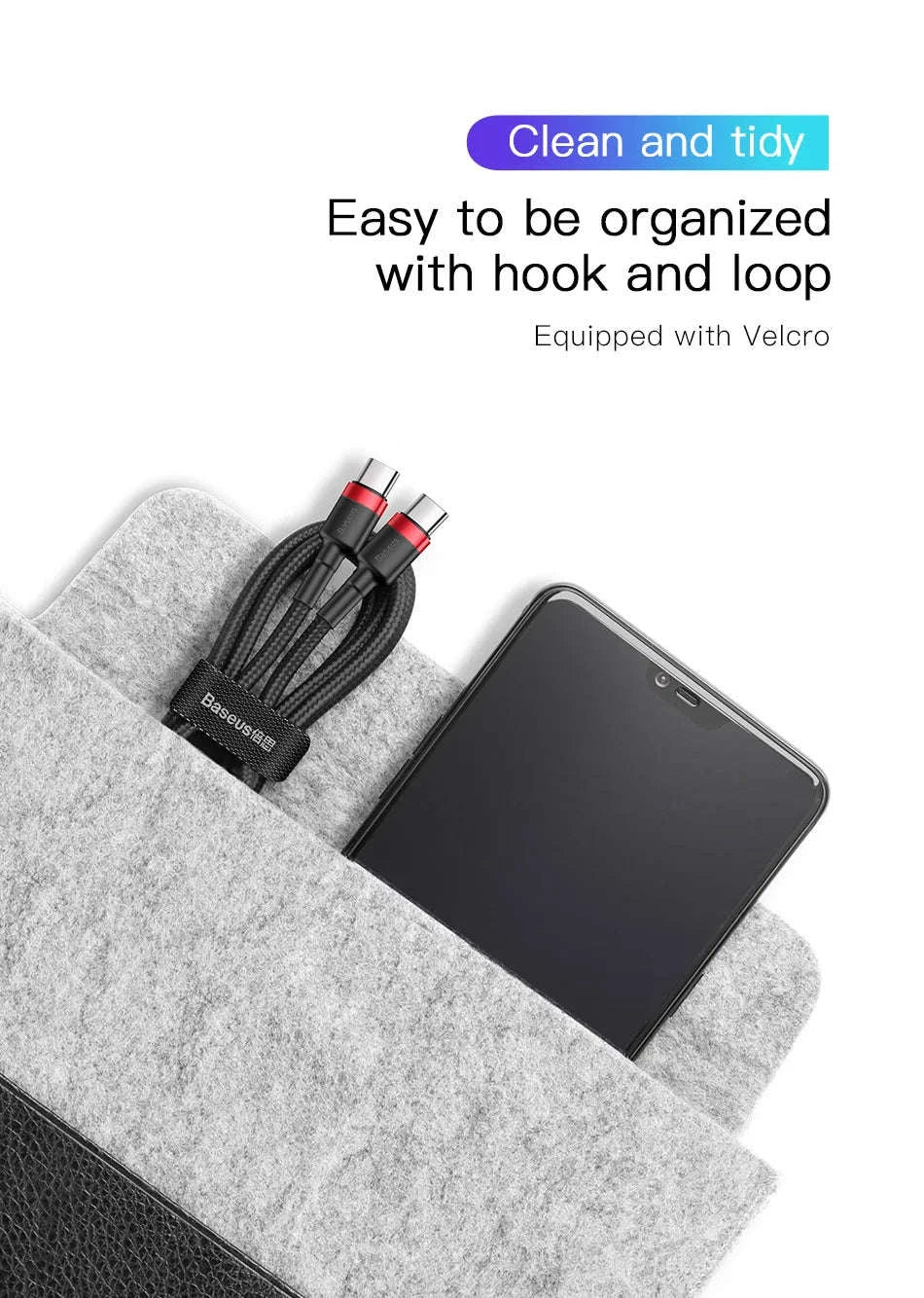 Baseus 100W USB C to USB C Cable for Fast Charging-60W Gray Black / 1m