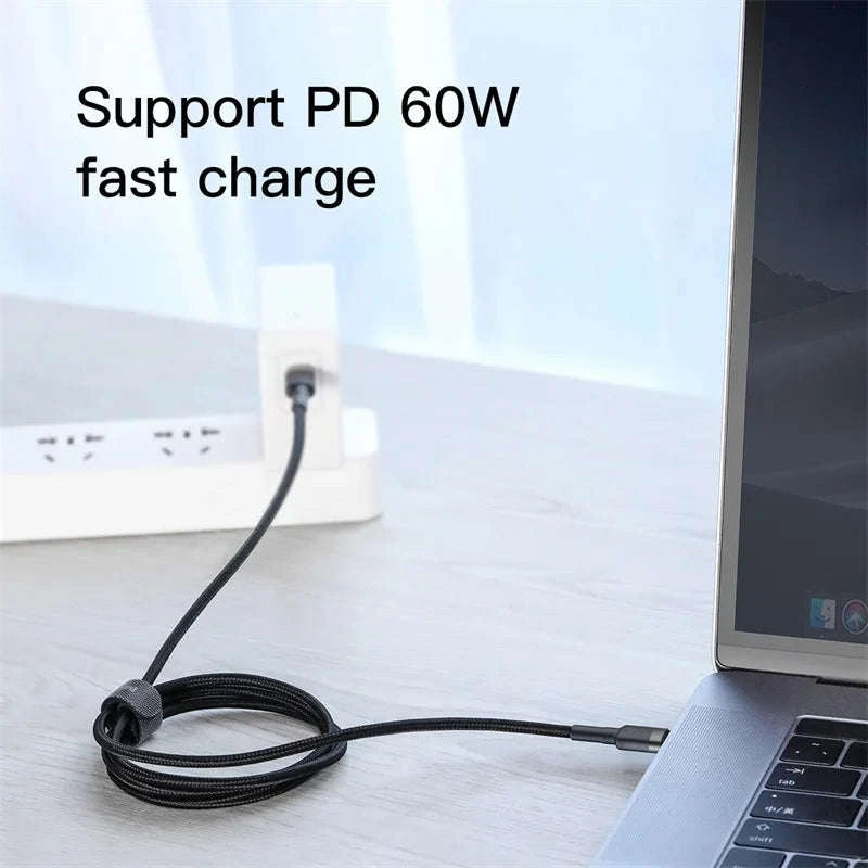 Baseus 100W USB C to USB C Cable for Fast Charging-60W Gray Black / 1m