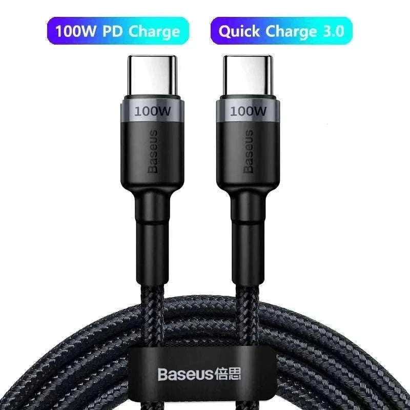 Baseus 100W USB-C to USB-C Fast Charging Cable-100W Red Black / 1m