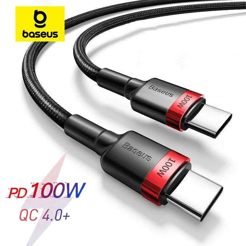 Baseus 100W USB-C to USB-C Fast Charging Cable-100W Red Black / 1m