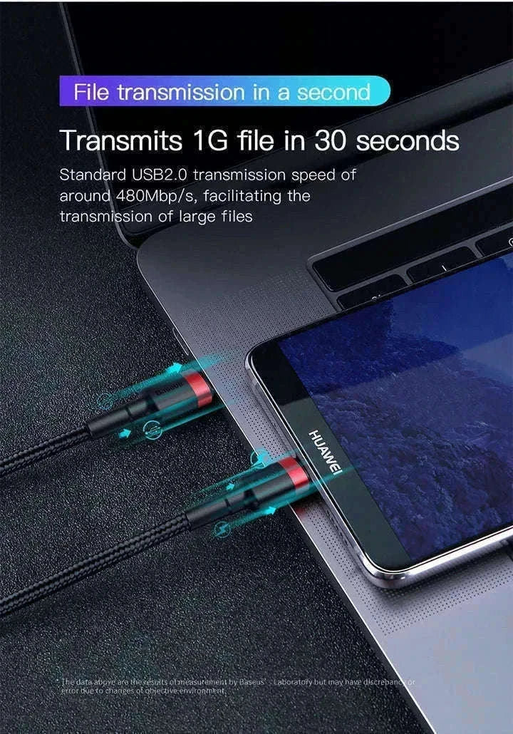 Baseus 100W USB-C to USB-C Fast Charging Cable-100W Red Black / 1m