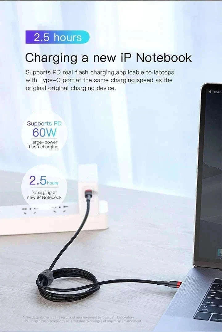 Baseus 100W USB-C to USB-C Fast Charging Cable-100W Red Black / 1m