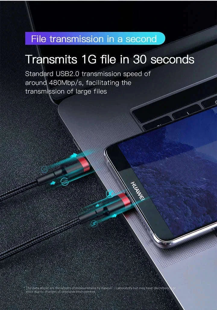 Baseus 100W USB-C to USB-C Fast Charging Cable-100W Red Black / 1m