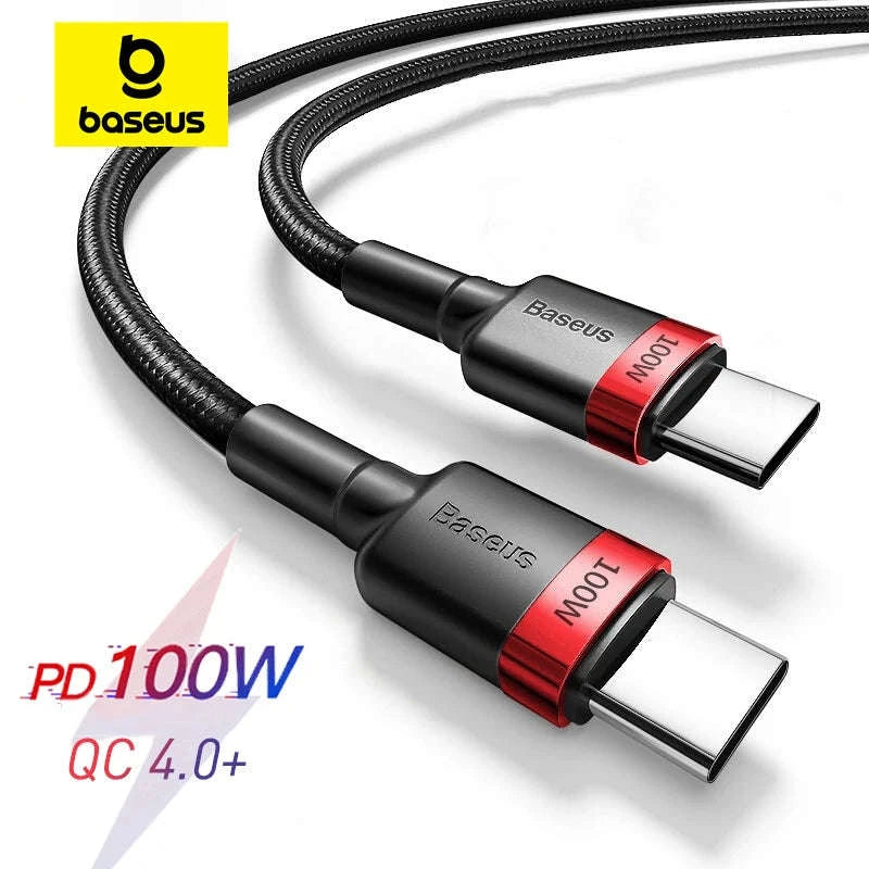 Baseus 100W USB‑C to USB‑C Fast Charging Cable-100W Red Black / 1m
