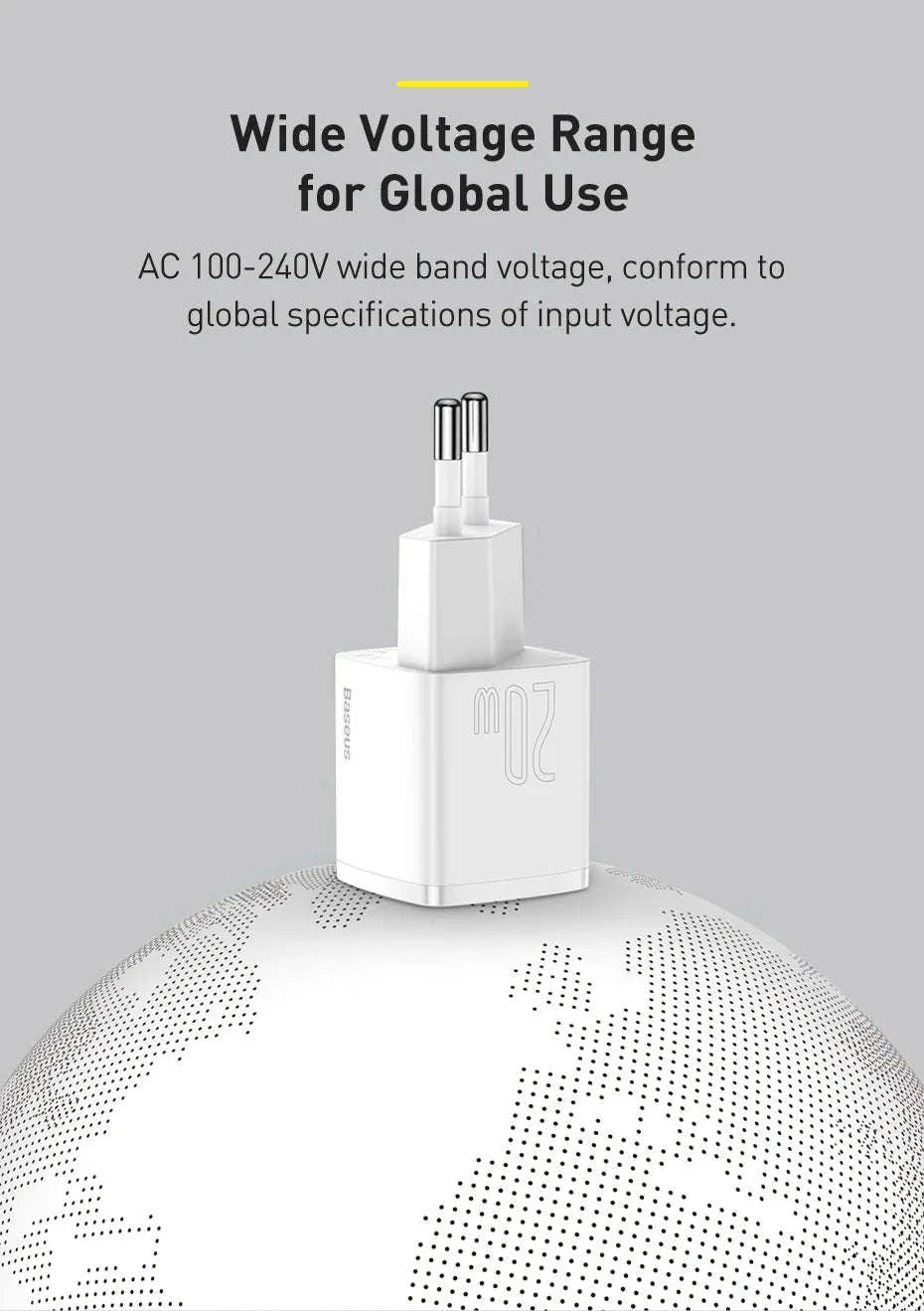 Baseus 20W USB C Charger with PD Fast Charging-20W Mini Black