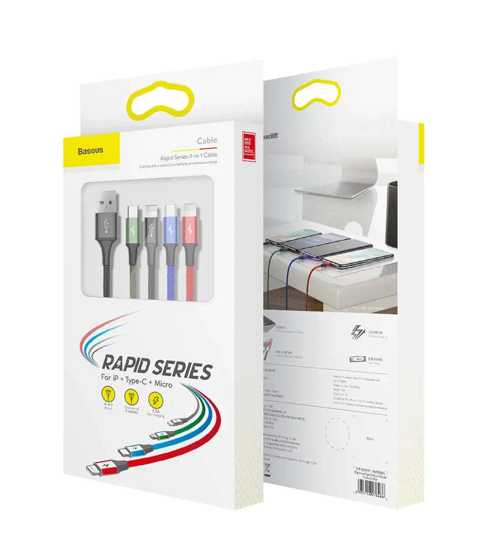 Baseus 3-in-1 USB Charging Cable for Multi‑Device Use-2 iP 120cm