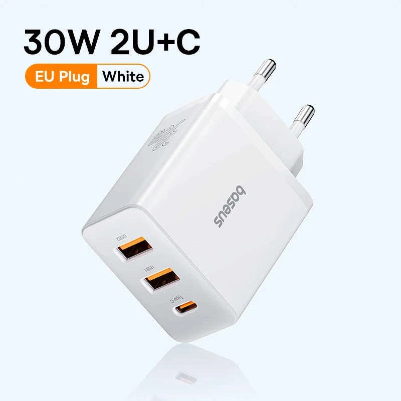 Baseus 30W USB Type C Charger with Fast Charging-30W EU Plug White