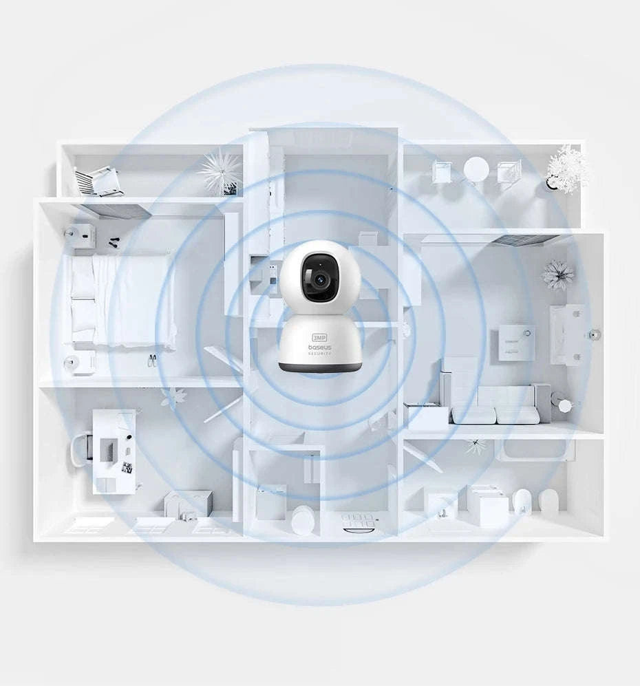 Baseus 3MP 2K Pan & Tilt Home Security Camera-UK Plug