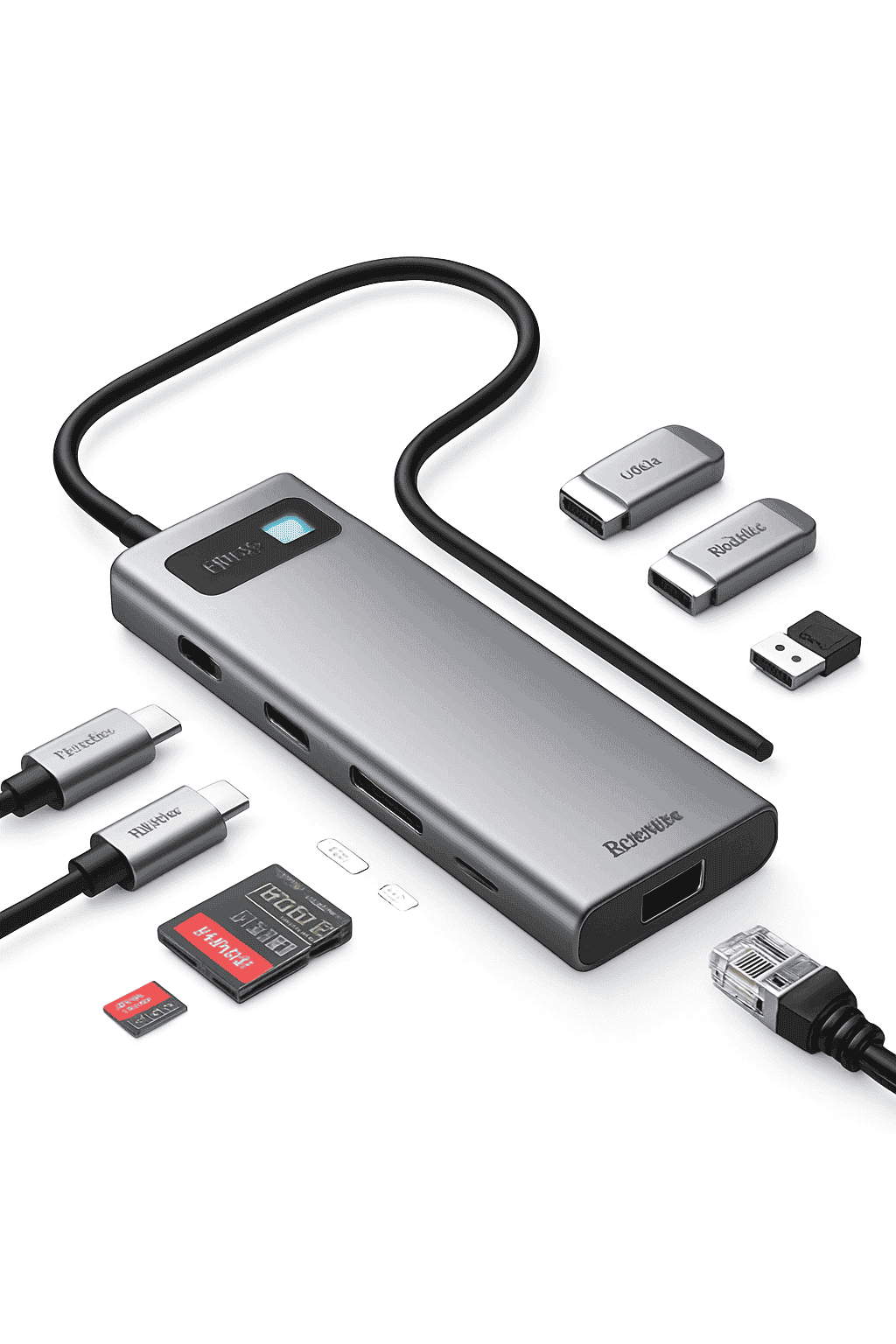 Baseus 4K 60Hz USB-C Hub with Ethernet and 100W PD-8-in-1 Hub