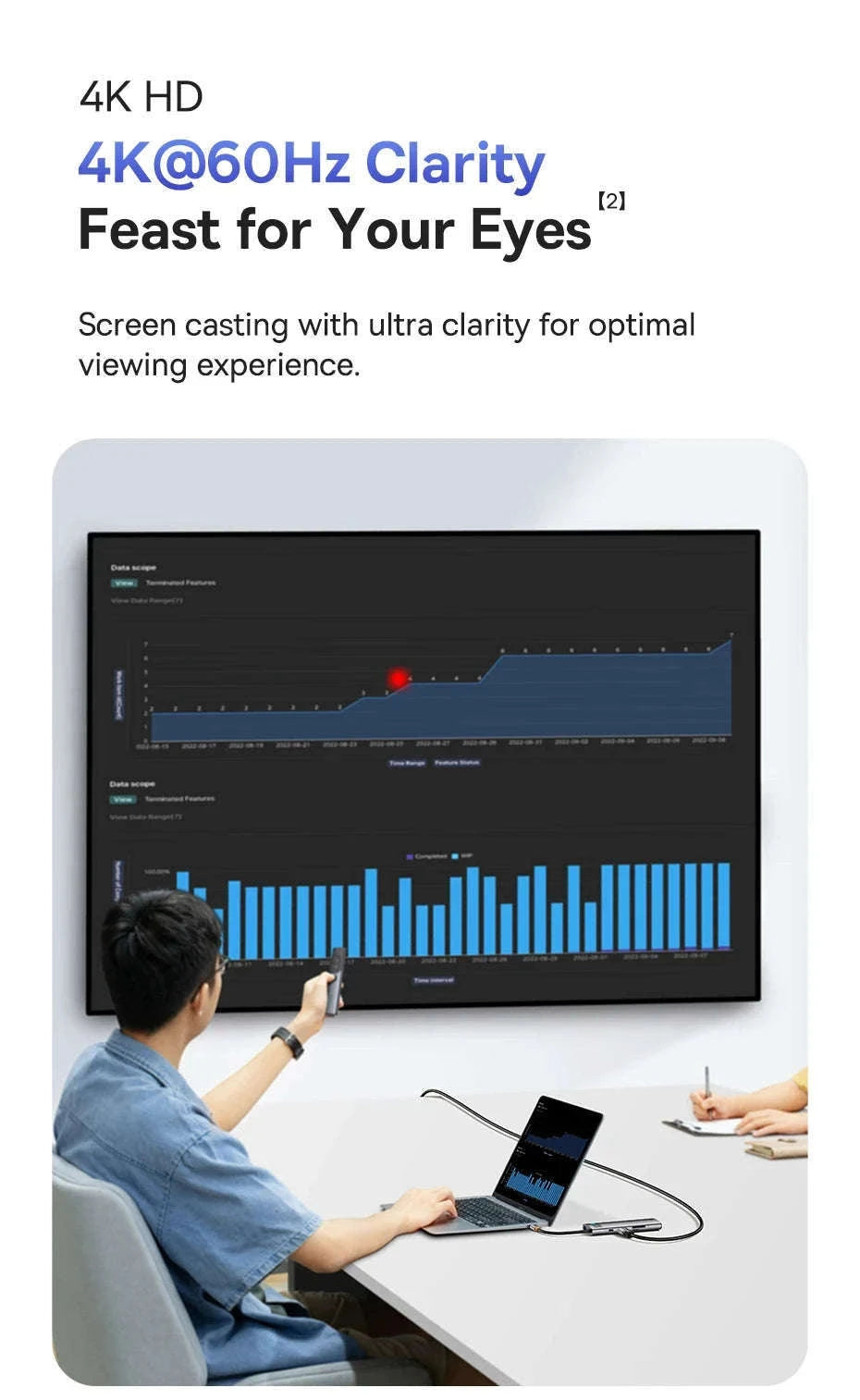 Baseus 4K 60Hz USB-C Hub with Ethernet and 100W PD-8-in-1 Hub