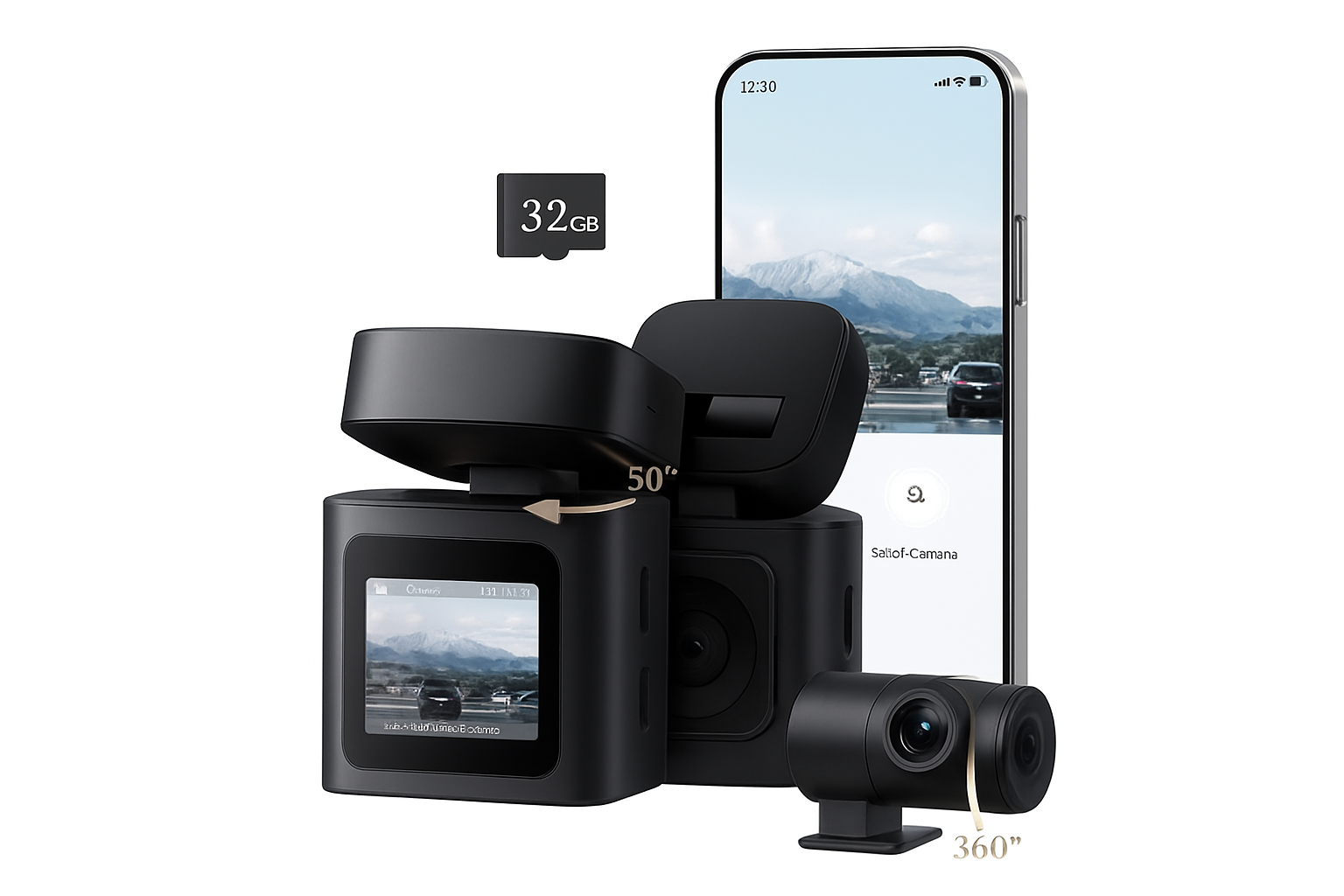 4K Front & 1080P Rear Dash Cam with WiFi6, GPS & Night Vision