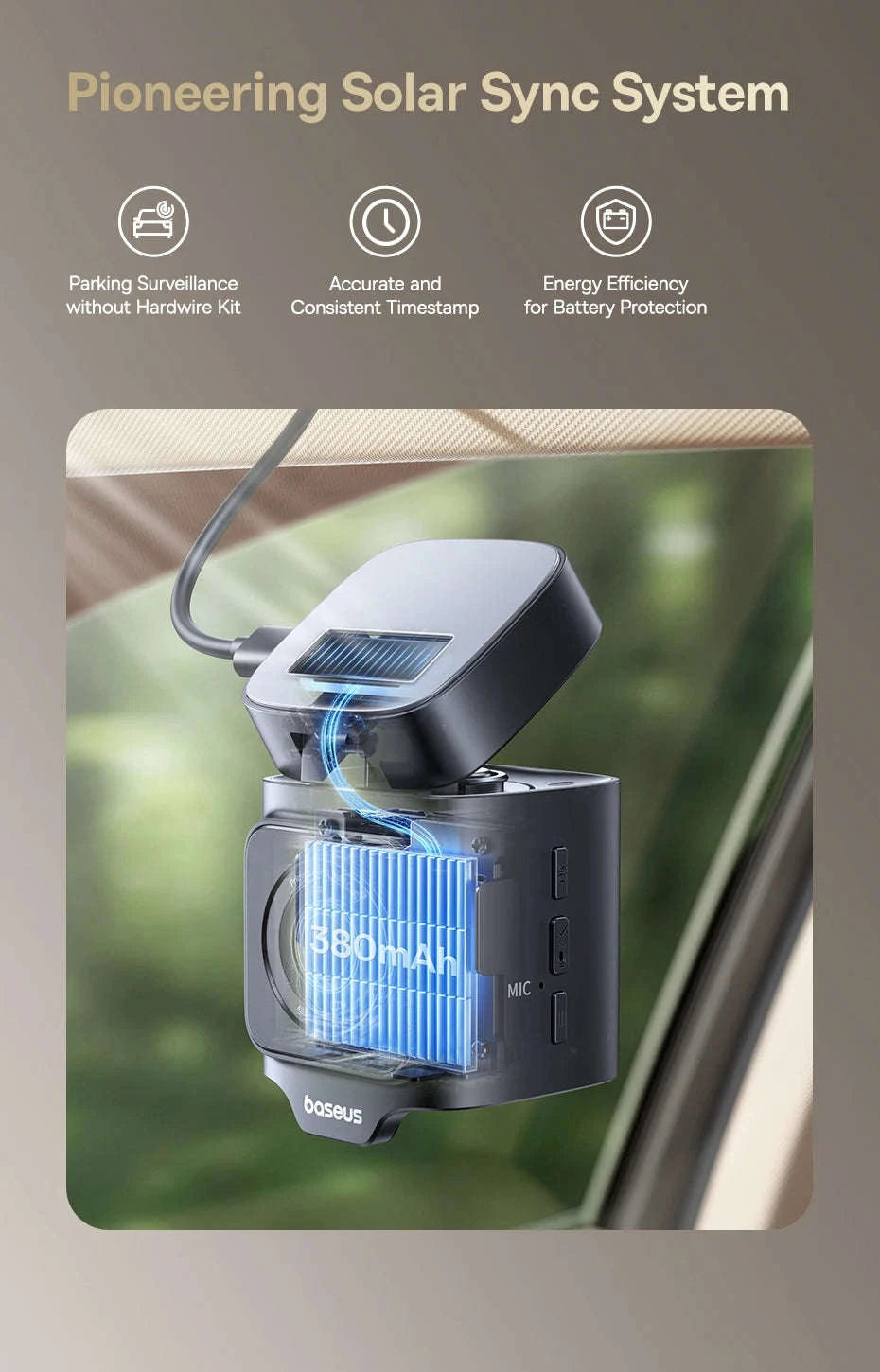 Baseus 4K Front and Rear Dash Cam with STARVIS Night Vision-Front n Rear / 32G / United States