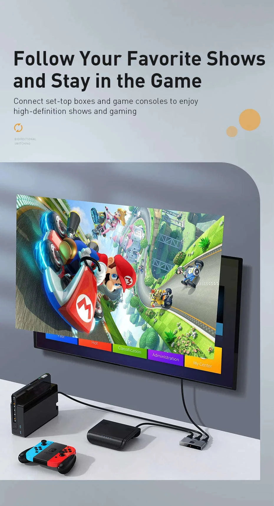 Baseus 4K HD Switch HDMI Adapter-HDMI-Switch