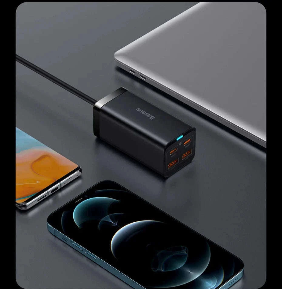 Baseus 65W/100W GaN Desktop Charger 4-Port Fast Charging Station-65W  EU  220V