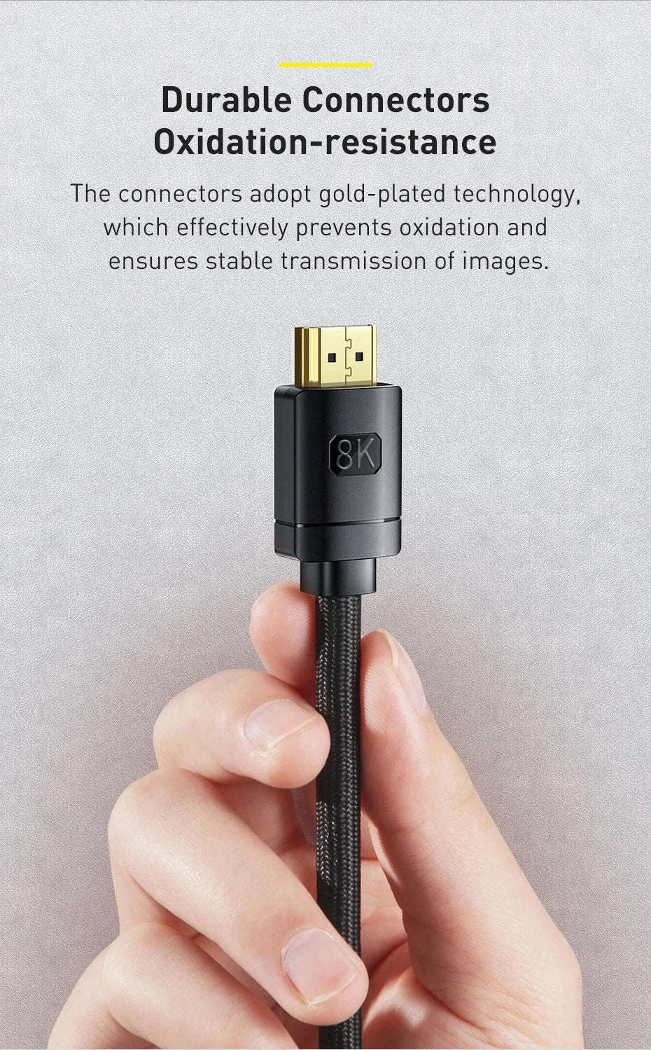 Baseus 8K HDMI-Compatible Cable for High-Performance Displays-4K HD Cable / 2m