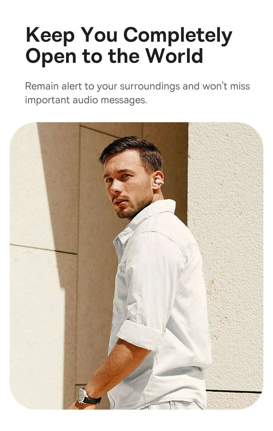 Baseus Bass 15 Clip Open Ear Earphones-White