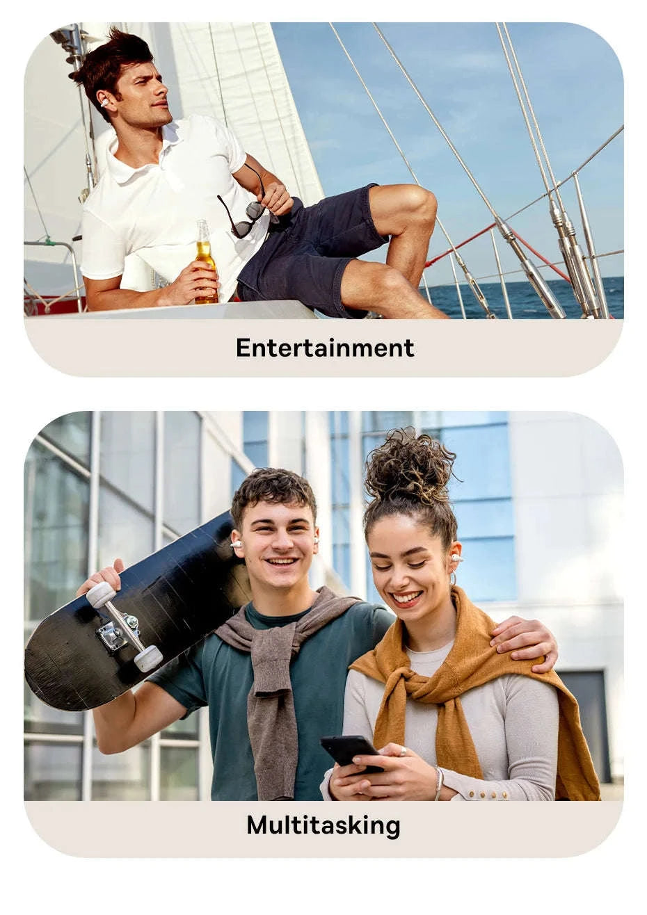 Baseus Bass 15 Clip Open Ear Earphones-White