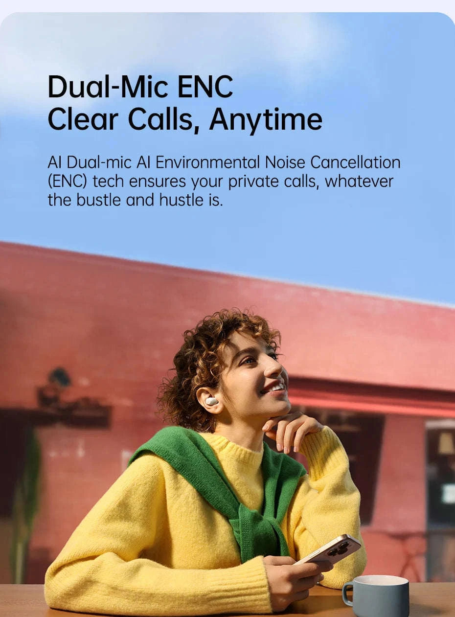 Baseus Bass BD1 Wireless Earphones Bluetooth 5.4 Mini Sports Earbuds-Cosmic Black