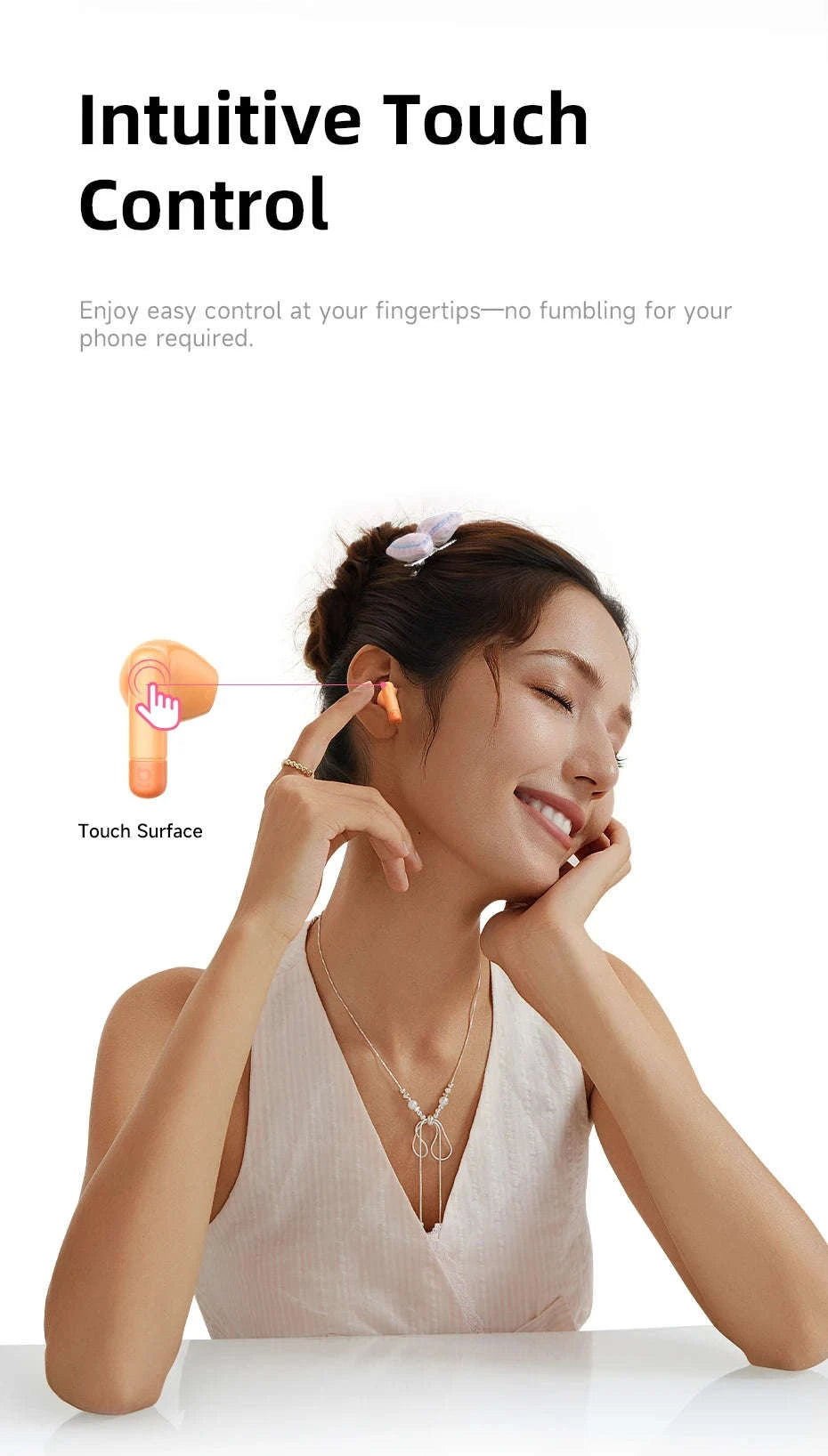 Baseus Bass BS2 Lite True Wireless Earbuds-Moon White