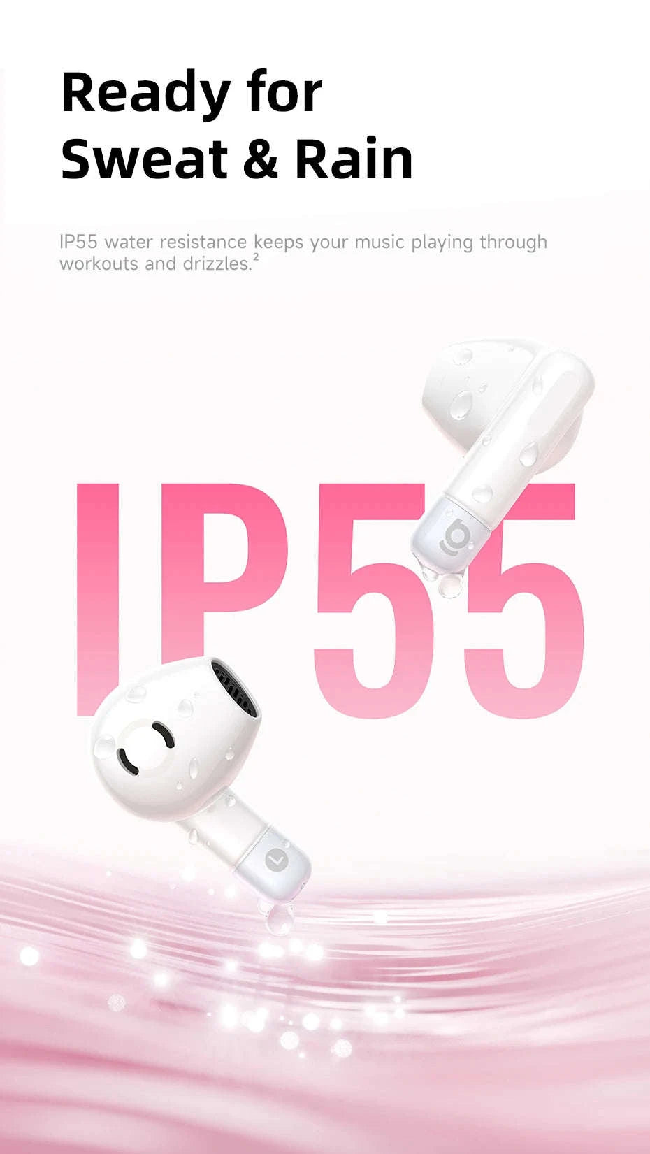 Baseus Bass BS2 Lite True Wireless Earbuds-Moon White