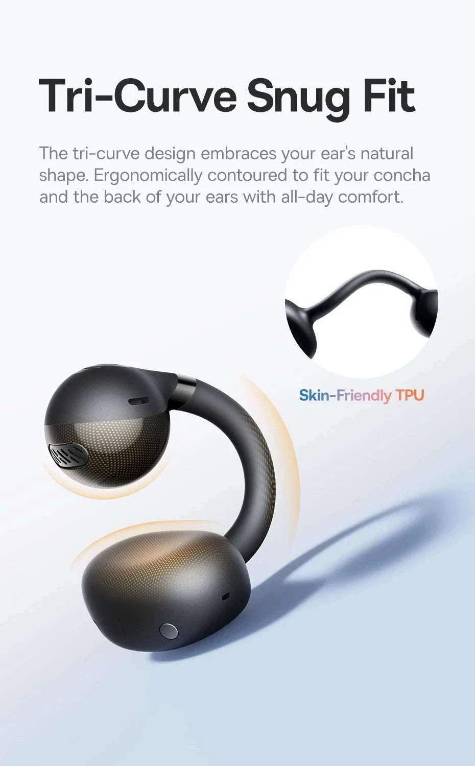 Baseus BC1 Open Ear Wireless Ear Clip Earbuds-Black