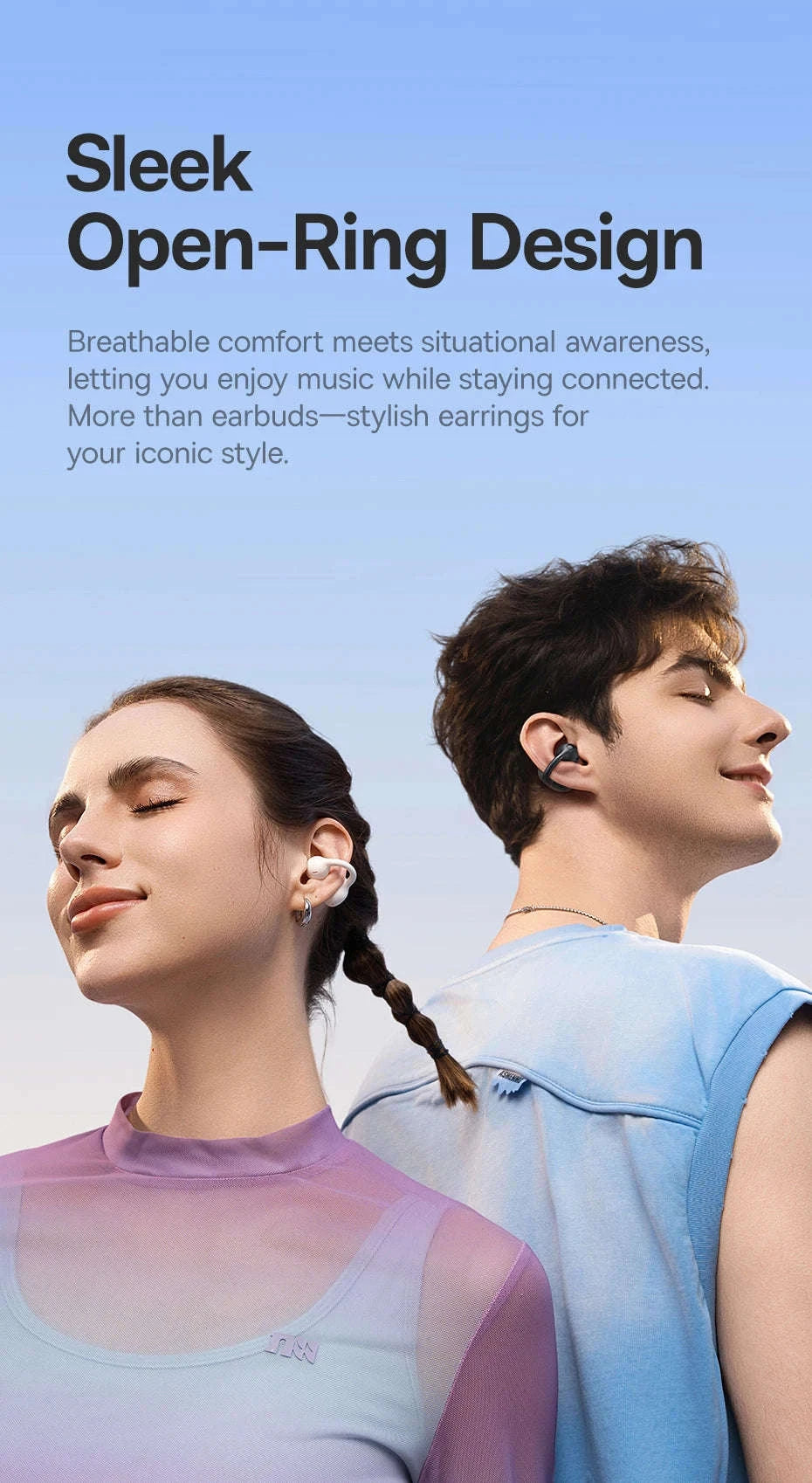 Baseus BC1 Open Ear Wireless Ear Clip Earbuds-Black