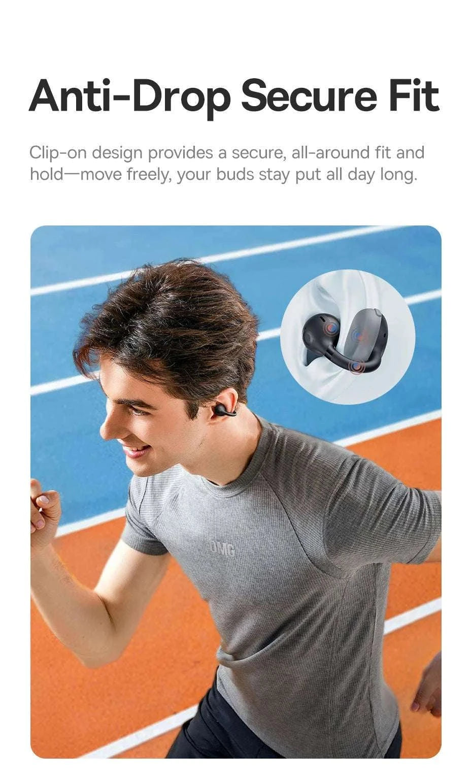 Baseus BC1 Open Ear Wireless Ear Clip Earbuds-Black