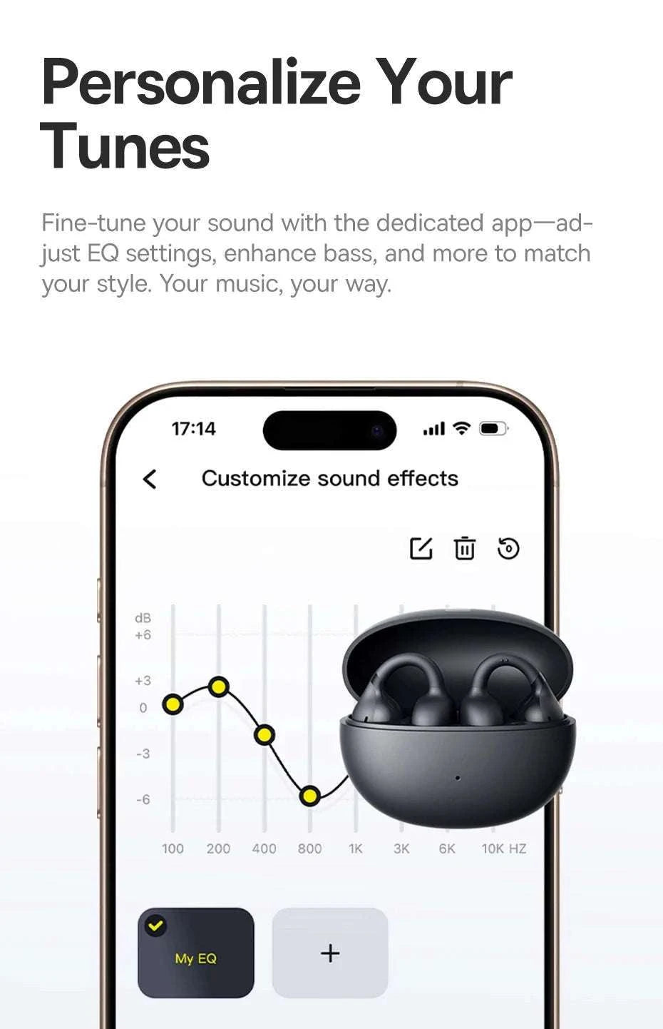 Baseus BC1 Open Ear Wireless Ear Clip Earbuds-Black