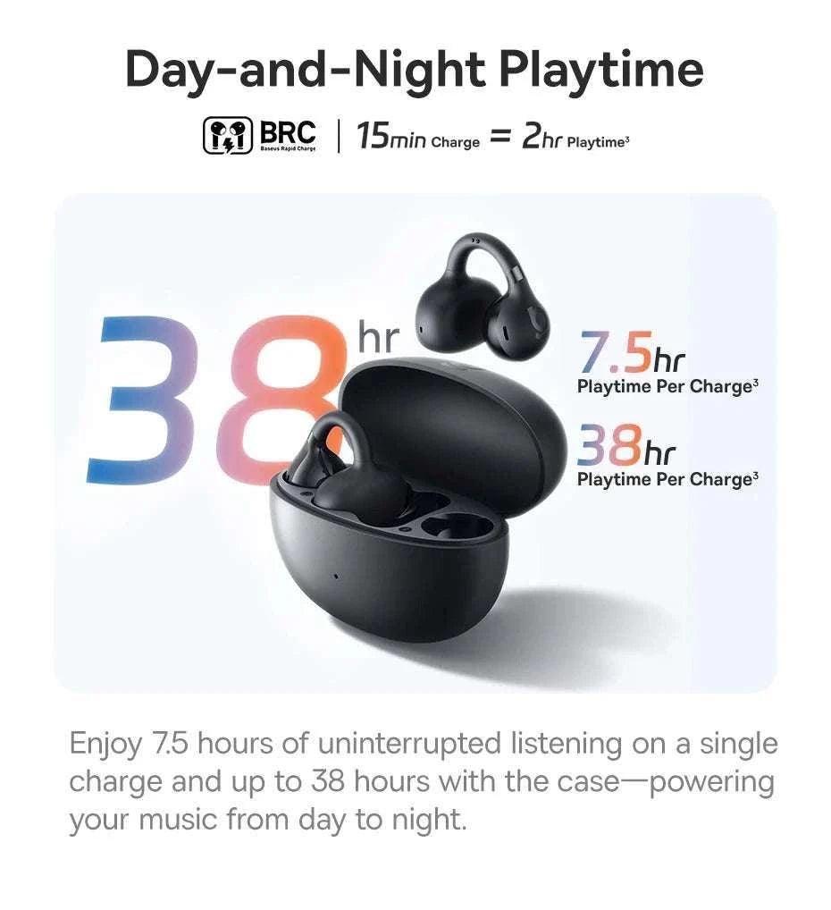 Baseus BC1 Open Ear Wireless Ear Clip Earbuds-Black