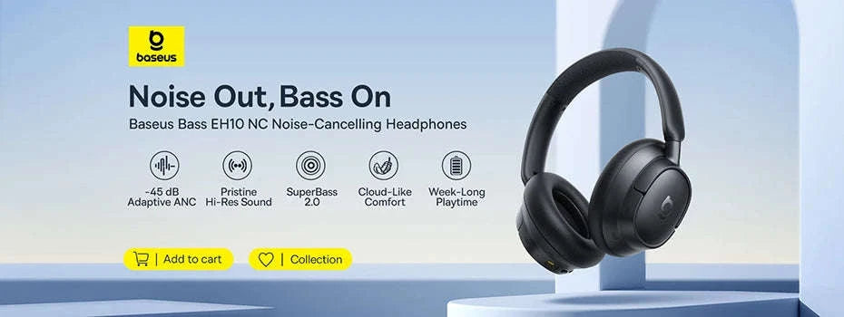 Baseus Bowie D05 Wireless Headphones-Black