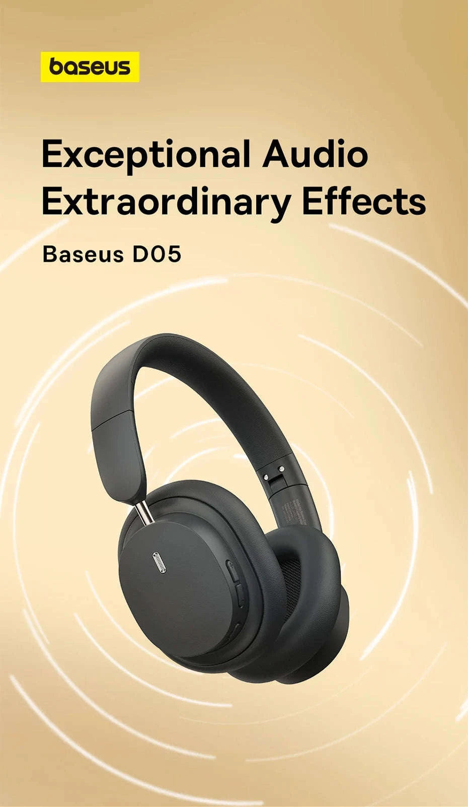 Baseus Bowie D05 Wireless Headphones-Black