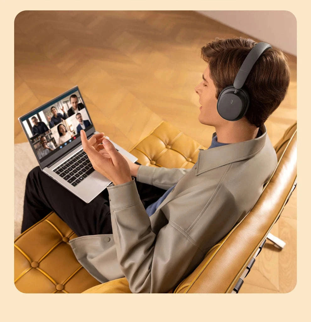 Baseus Bowie D05 Wireless Headphones with 3D Spatial Audio-Gray