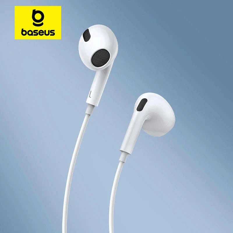Baseus C17 Type‑C Wired Earphones with Mic-White