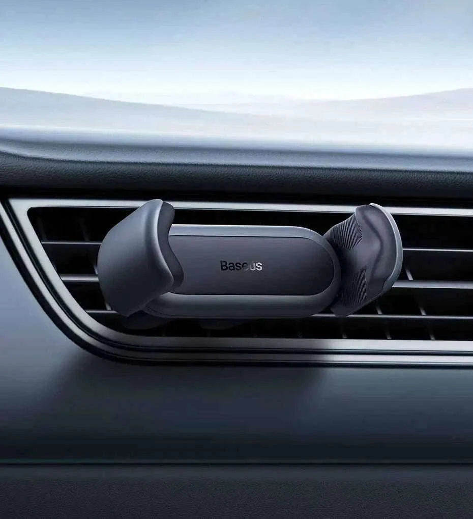 Baseus Car Phone Holder Air Vent Mount with Stable Double Clip-Black