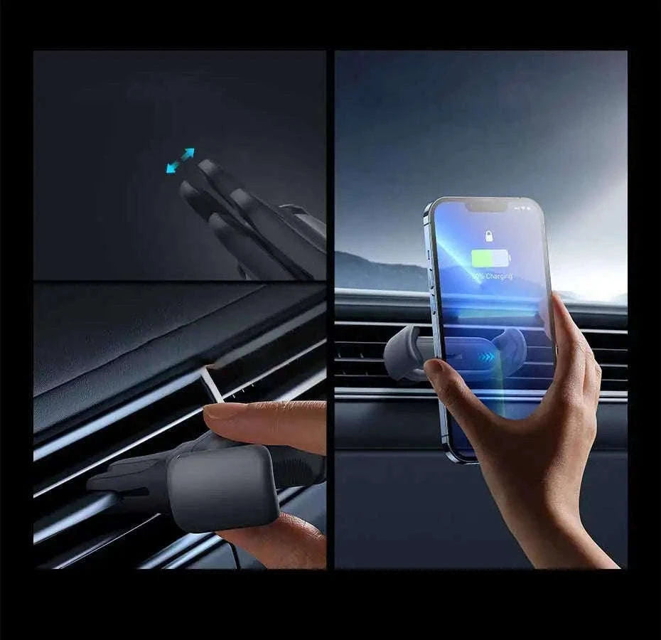 Baseus Car Phone Holder Air Vent Mount with Stable Double Clip-Black