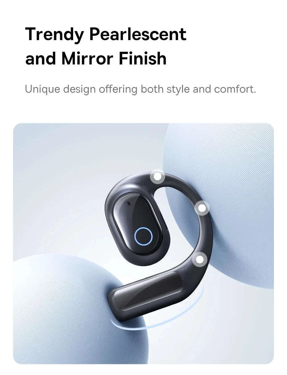 Baseus Eli 10i Fit Open-Ear Earphones Ear Hooks Wireless Bluetooth 5.4 Headphones IP54 Waterproof Air conduction Sports Earbuds-Black