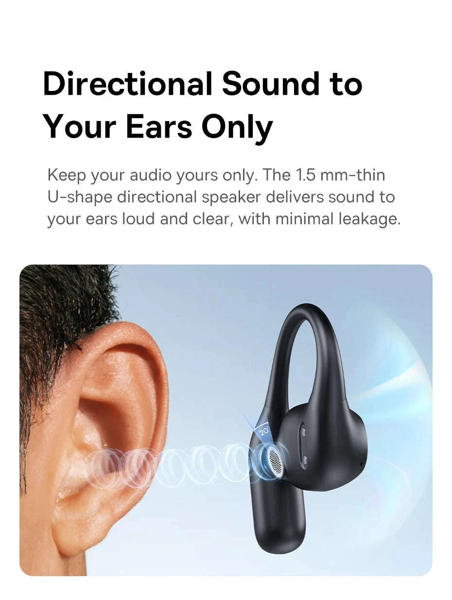 Baseus Eli 2i Fit Open‑Ear Wireless Earphones-White