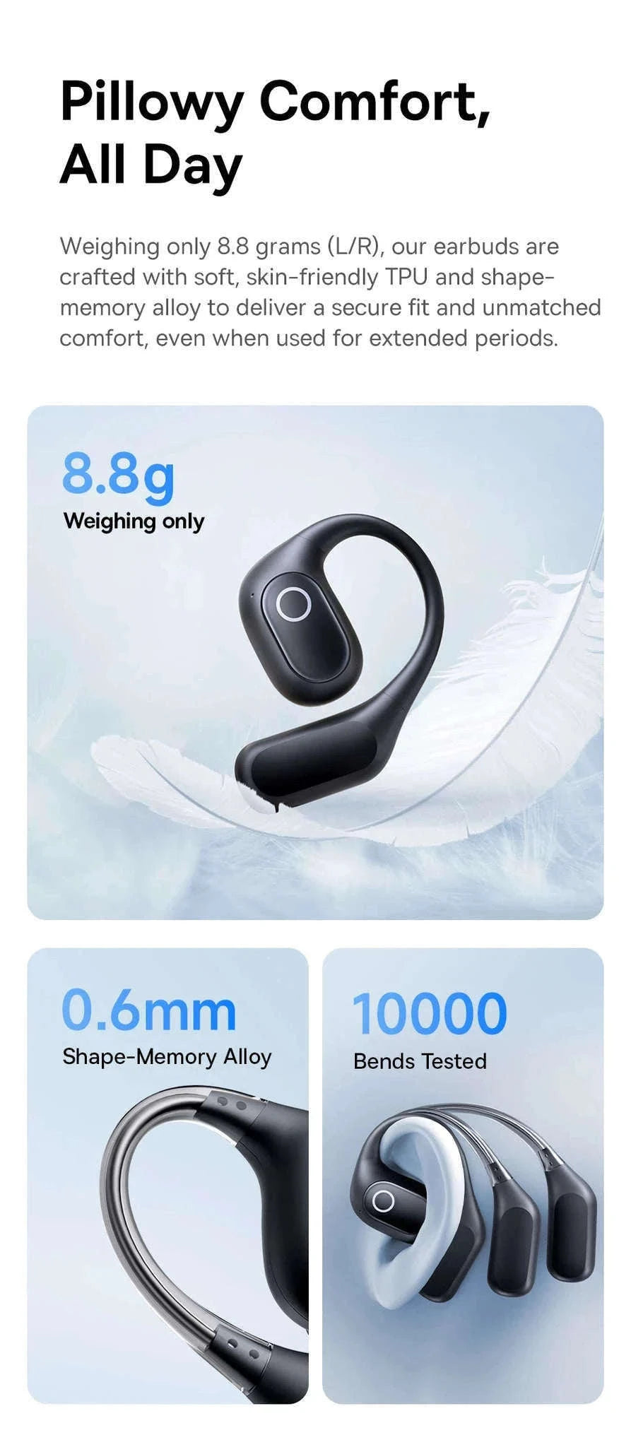 Baseus Eli 2i Fit Open-Ear Wireless Earphones-White